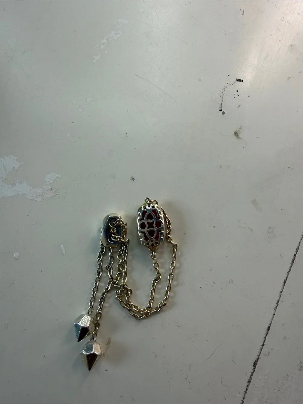 Kendra Scott adjustable ruby and white gold bracelet